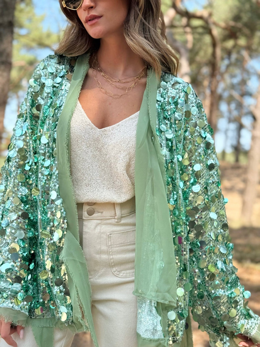 Le gilet Anita vert - Gualap