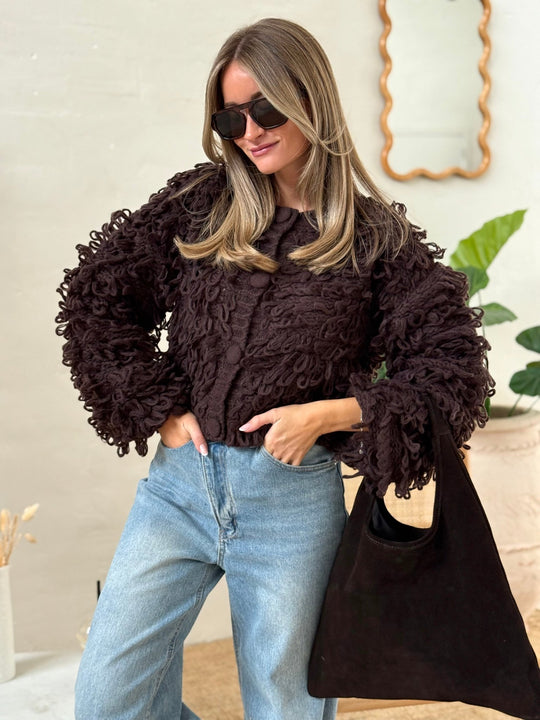 Le gilet Lily Rose marron - Gualap