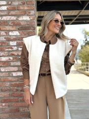 Le gilet sans manche clara blanc casse - Gualap