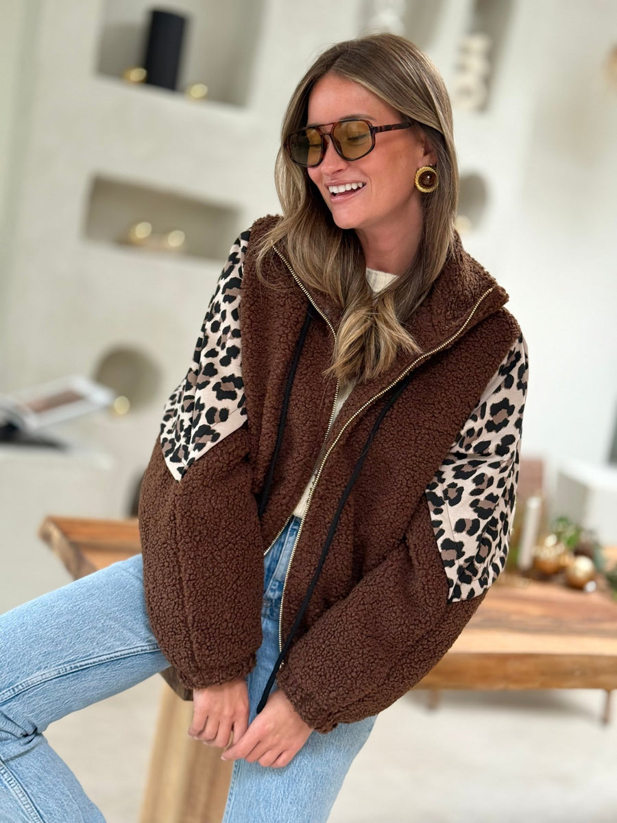 Le gilet Sefora brun - Gualap