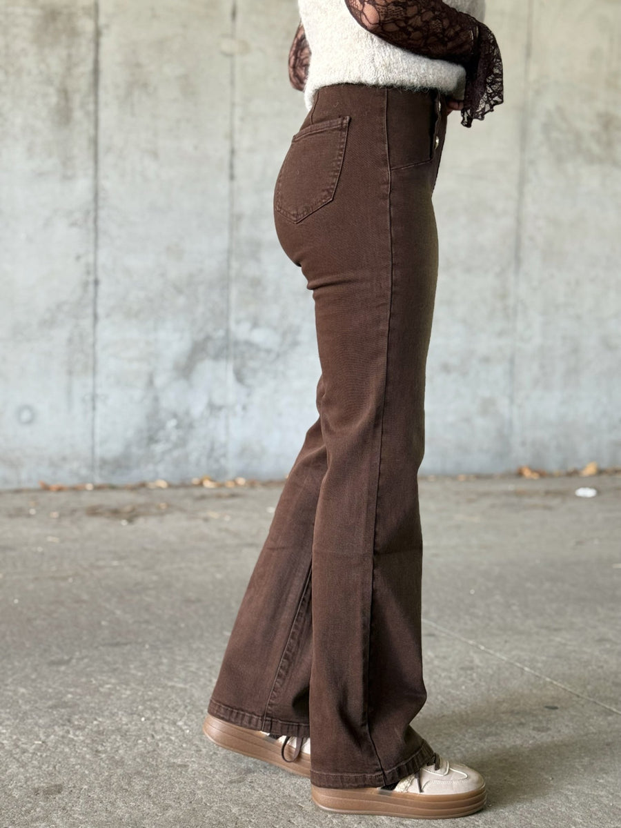 Le jeans Calista marron - Gualap