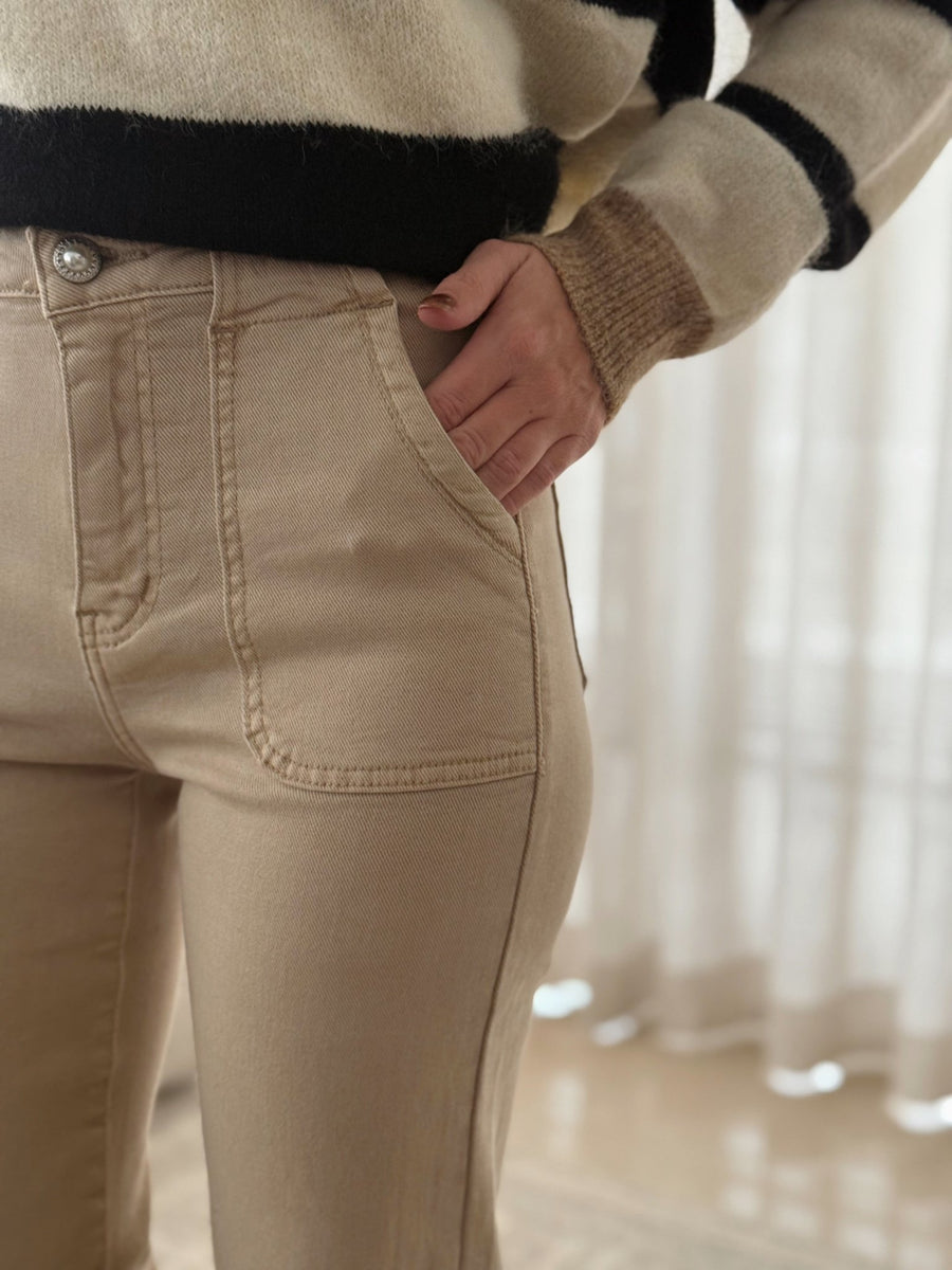 Le jeans Callie beige - Gualap