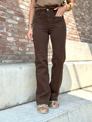 Le jeans Gloria marron - Gualap