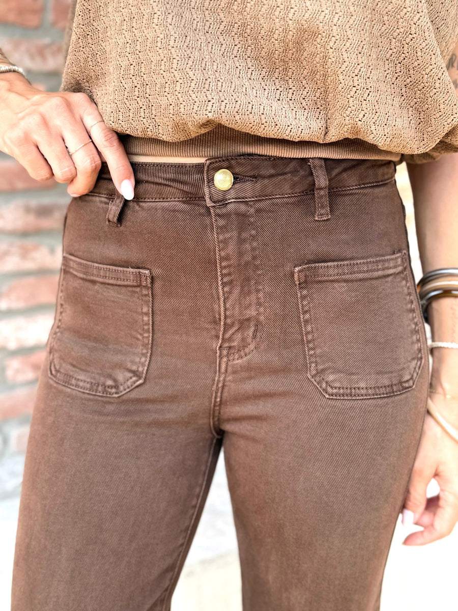 Le jeans Gloria marron - Gualap