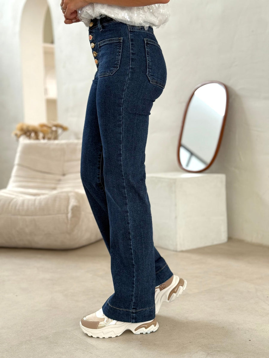 Le jeans Romane bleu - Gualap