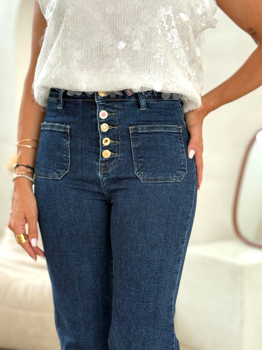 Le jeans Romane bleu - Gualap