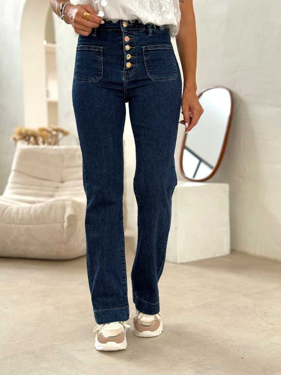Le jeans Romane bleu - Gualap