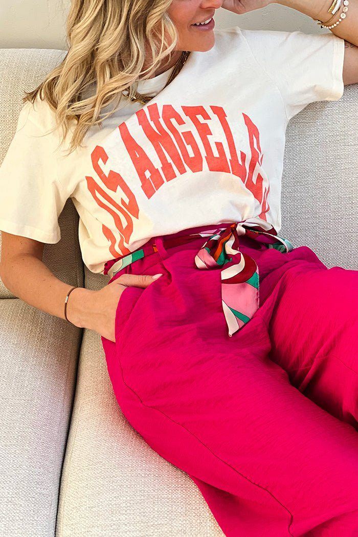 Le pantalon Agnessa fuchsia - Gualap