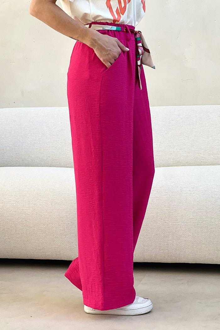 Le pantalon Agnessa fuchsia - Gualap