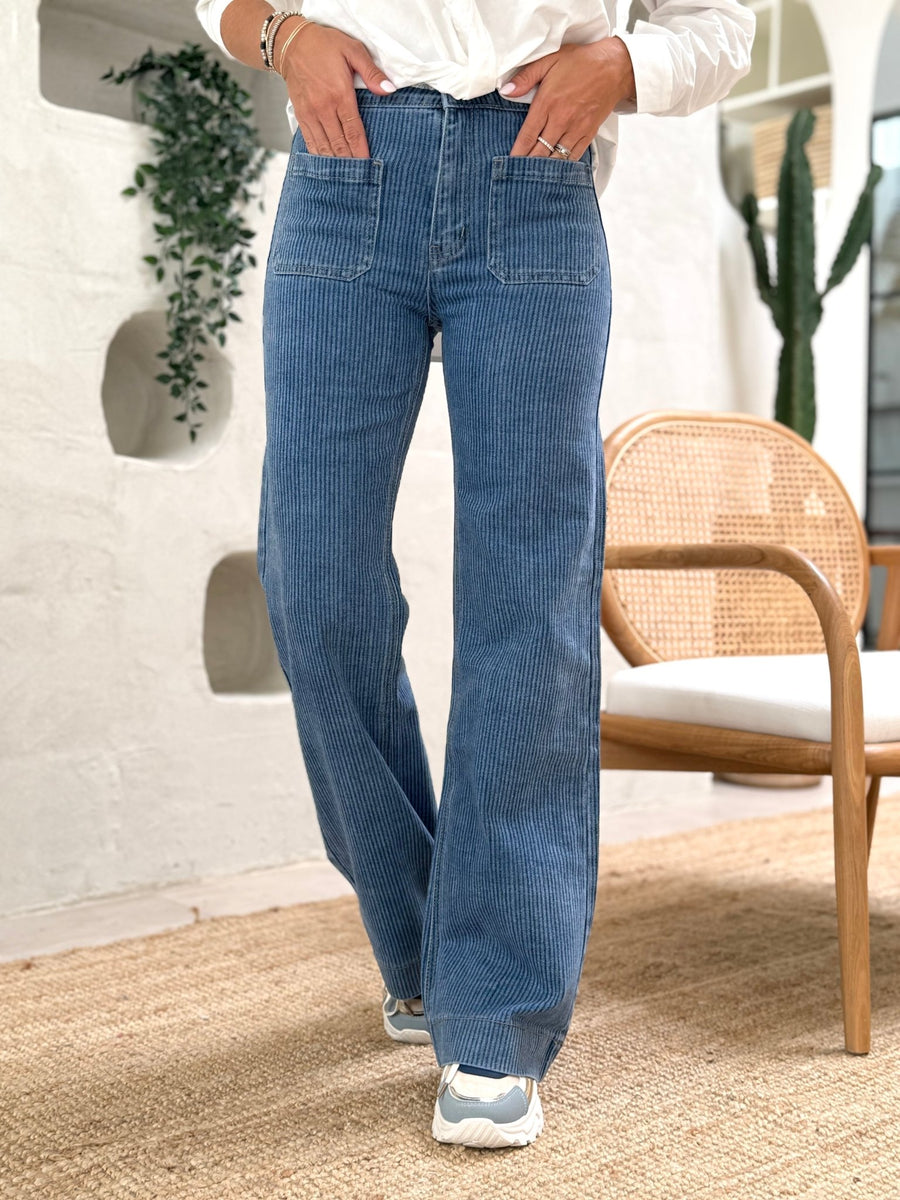 Le pantalon Debora bleu - Gualap