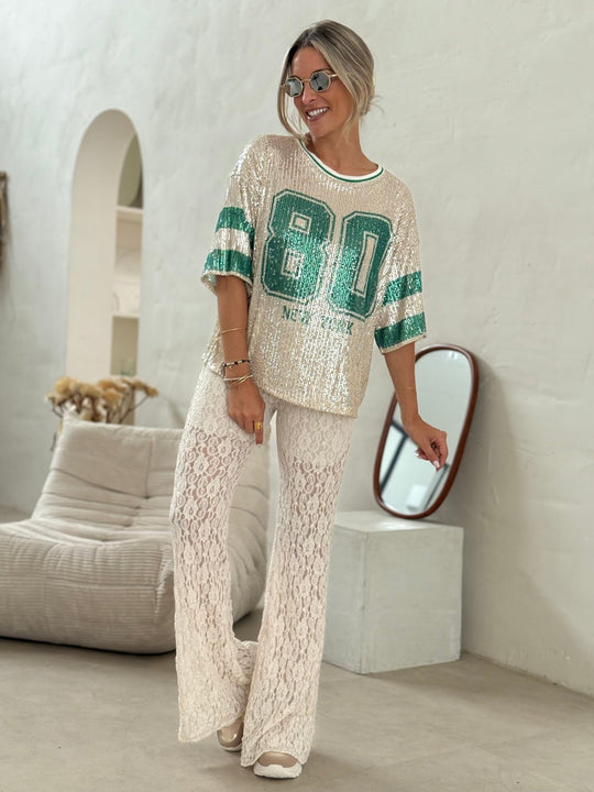 Le pantalon Enissa beige - Gualap