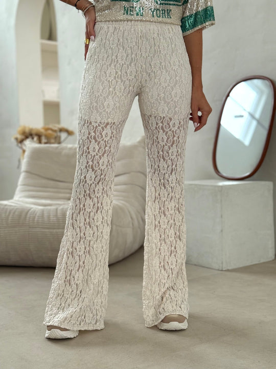 Le pantalon Enissa beige - Gualap