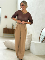 Le pantalon Ernestine beige - Gualap