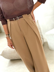 Le pantalon Ernestine beige - Gualap