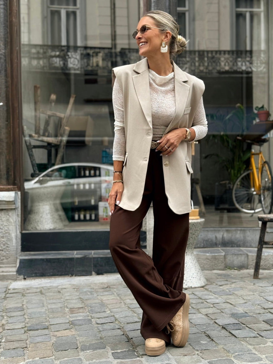 Le pantalon Ernestine marron - Gualap