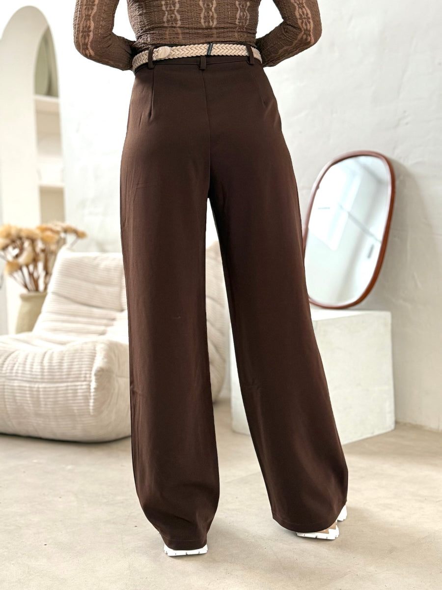 Le pantalon Ernestine marron - Gualap