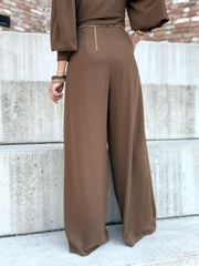 Le pantalon Farah marron - Gualap