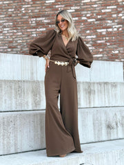 Le pantalon Farah marron - Gualap