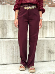 Le pantalon Gaelle bordeaux - Gualap