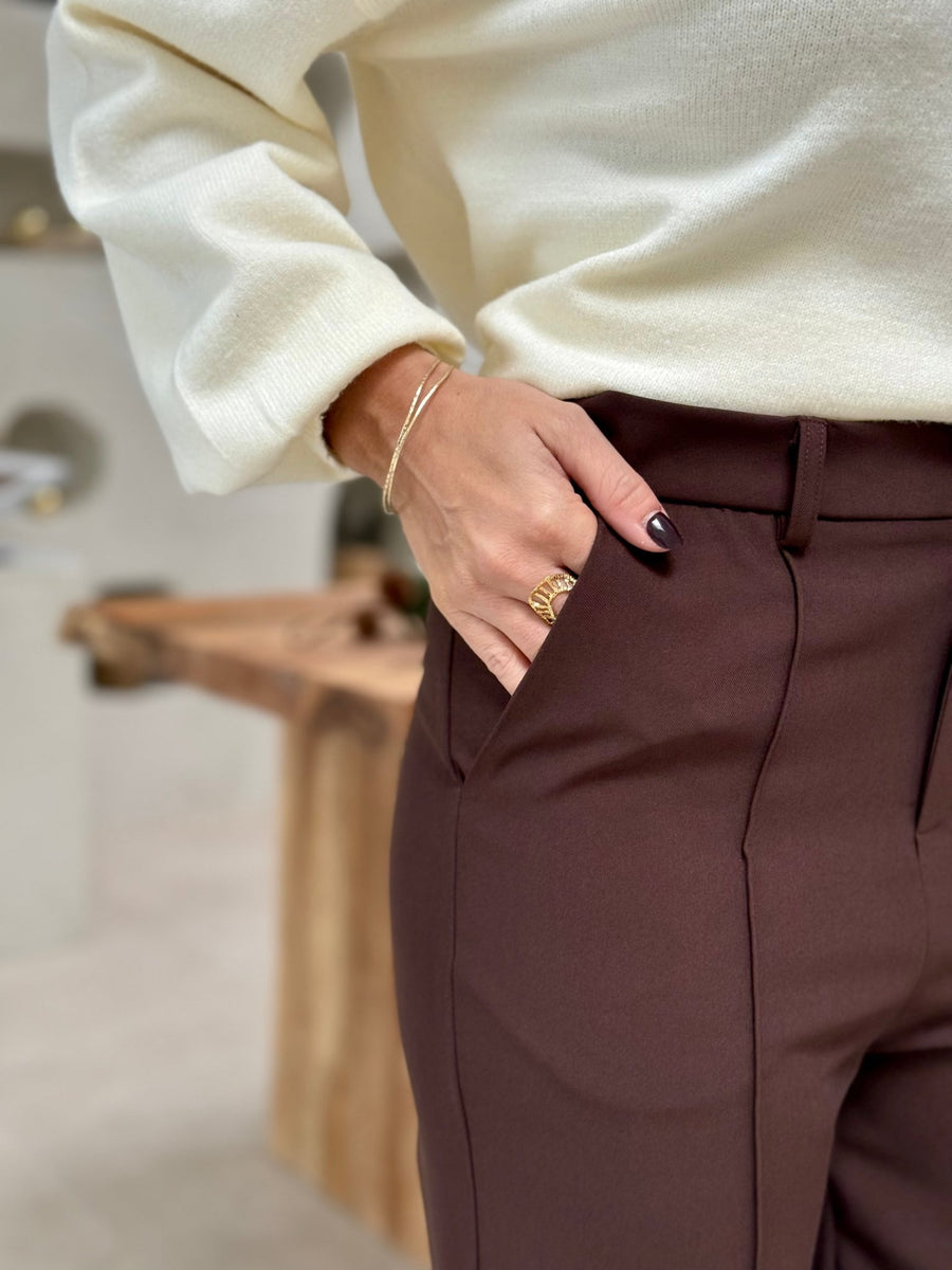 Le pantalon Swann marron - Gualap