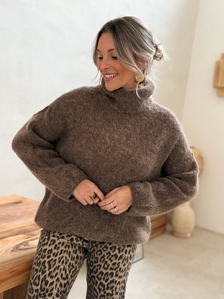 Le pull Cyrielle marron - Gualap