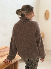 Le pull Cyrielle marron - Gualap