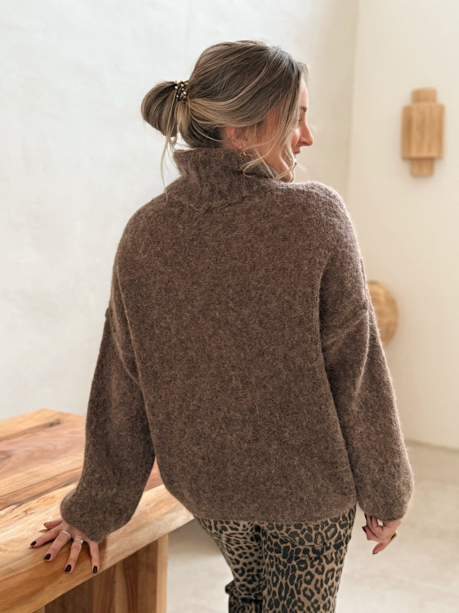Le pull Cyrielle marron - Gualap