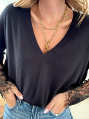 Le pull Edith noir - Gualap