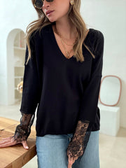 Le pull Edith noir - Gualap