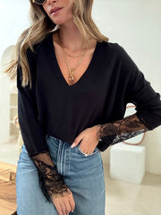 Le pull Edith noir - Gualap
