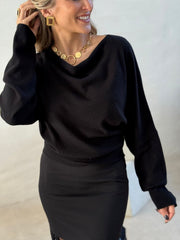 Le pull Marlene noir - Gualap
