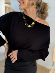 Le pull Marlene noir - Gualap