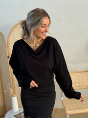 Le pull Marlene noir - Gualap