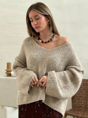 Le pull Morgane beige - Gualap