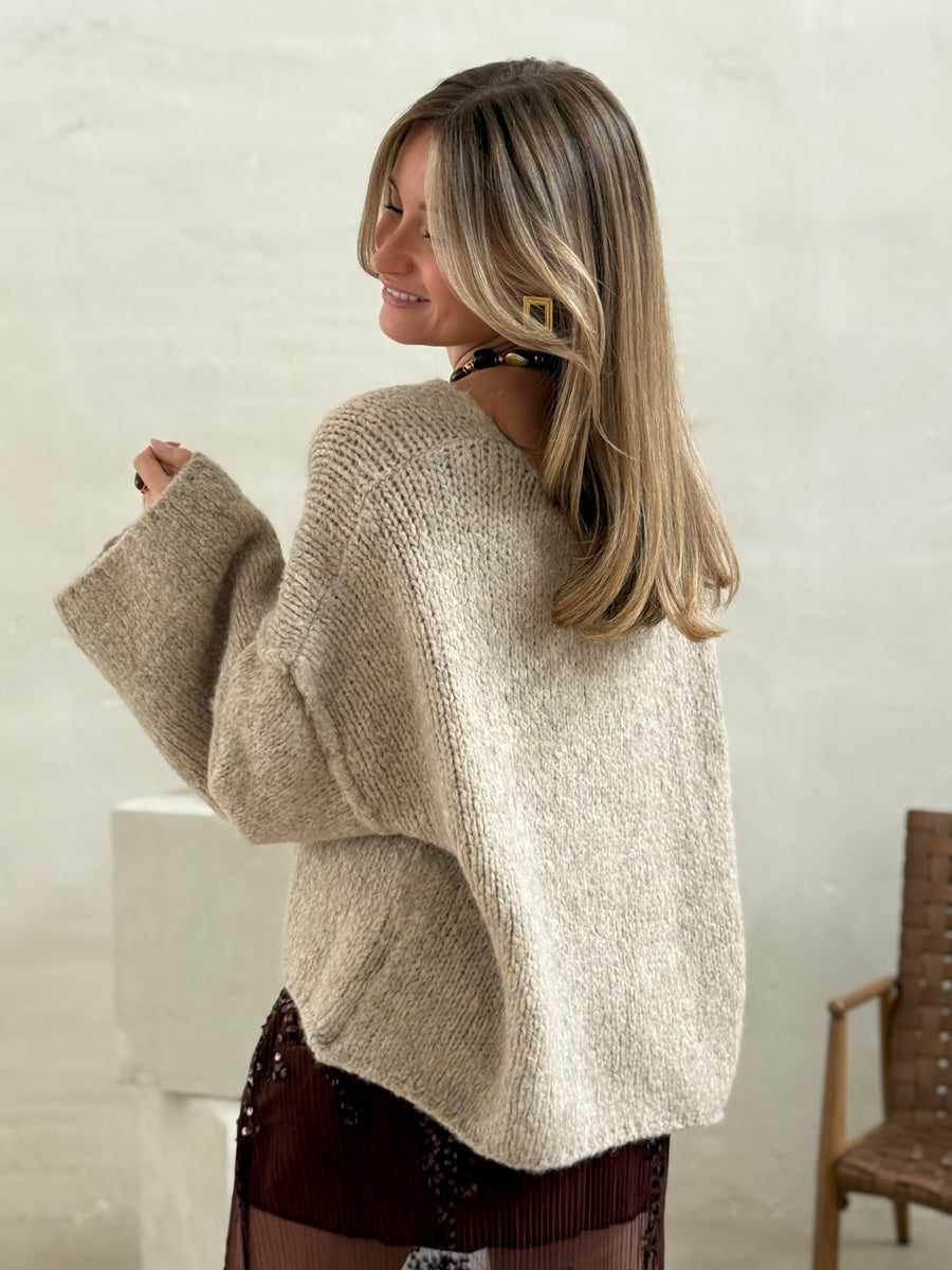 Le pull Morgane beige - Gualap
