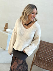 Le pull Morgane blanc casse - Gualap