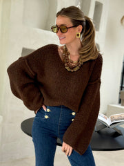 Le pull Morgane marron - Gualap