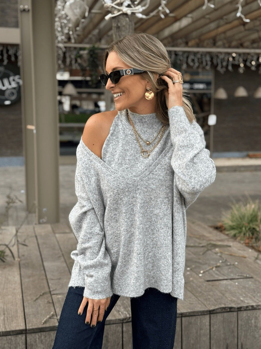 Le pull Rubie gris clair - Gualap