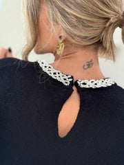 Le pull Salma noir - Gualap