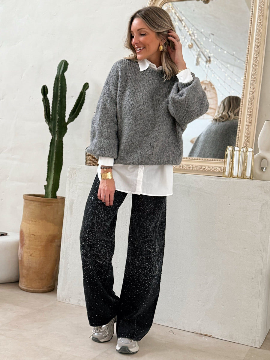 Le pull Sidji gris fonce - Gualap