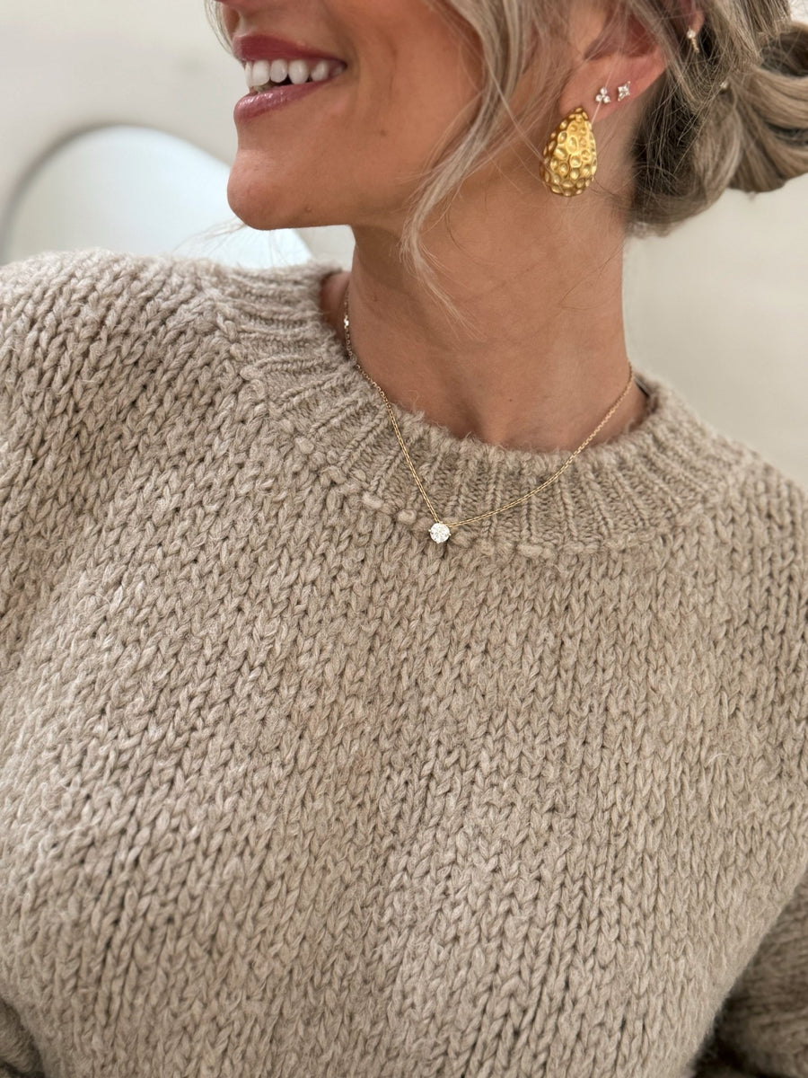 Le pull Sidji taupe - Gualap