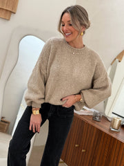 Le pull Sidji taupe - Gualap