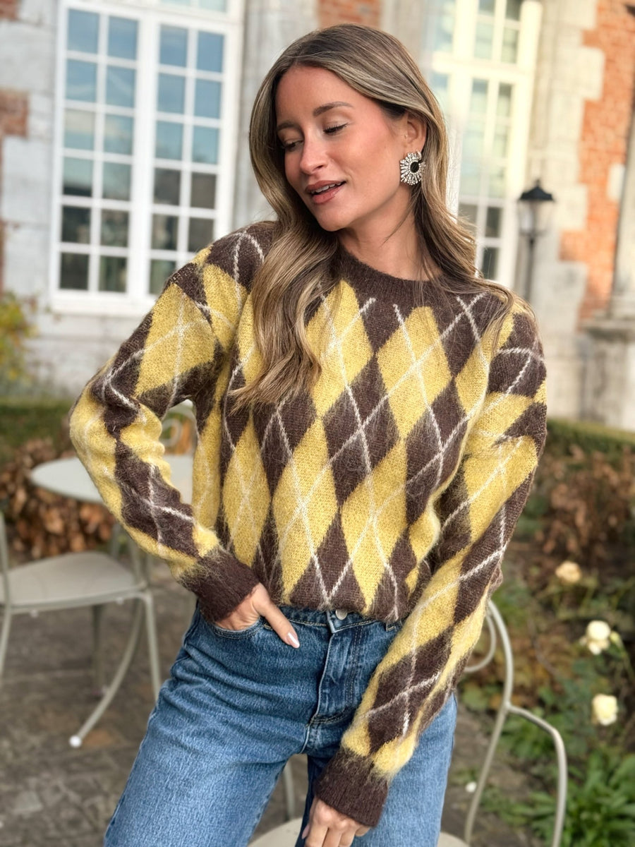 Le pull Tiphaine jaune - Gualap