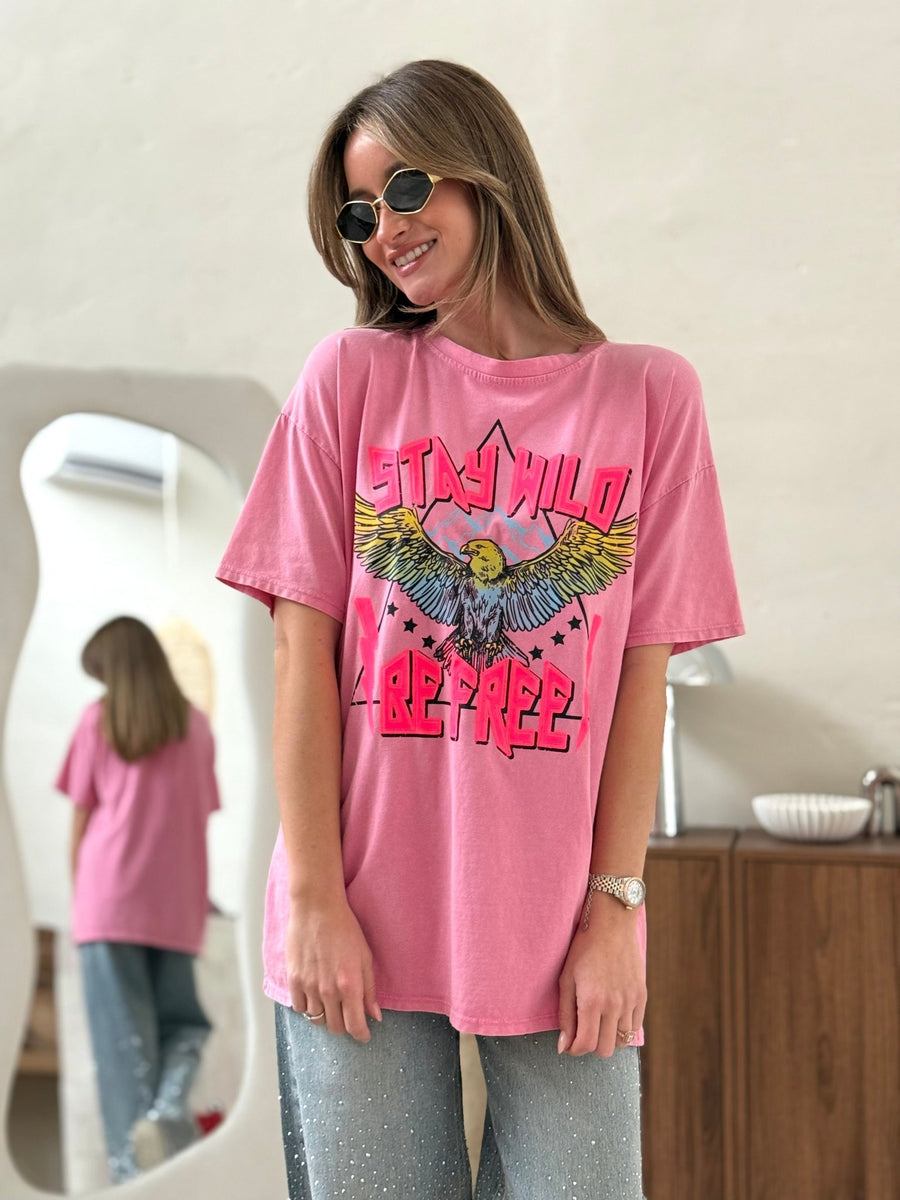 Le T-shirt Lena rose - Gualap