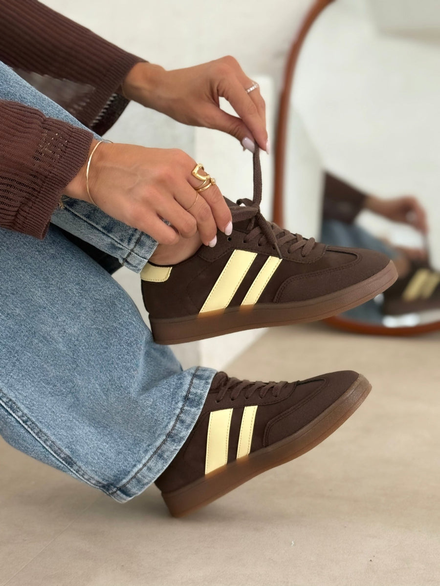 Les baskets Dominique marron - Gualap