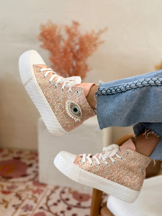 Les baskets Tessa rose - Gualap