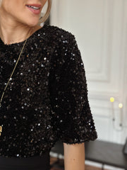 La blouse Kamila noir-Gualap