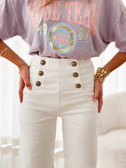 Le jeans Calista blanc-Gualap