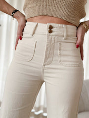Le jeans Sophia beige-Gualap