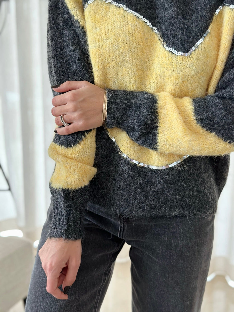 Le pull Olga gris-Gualap